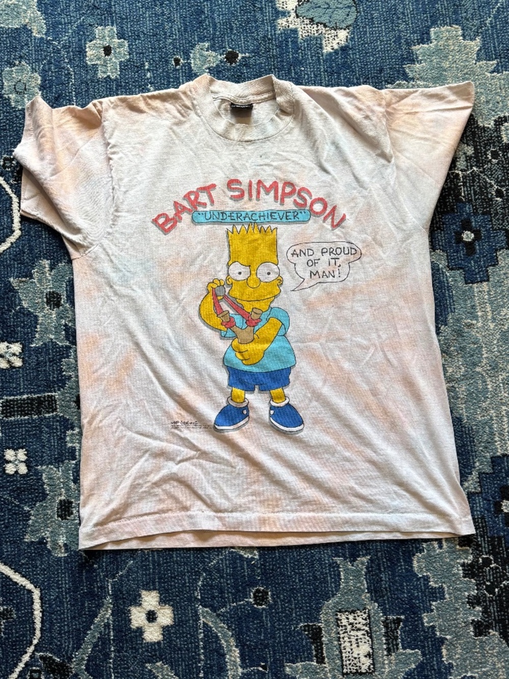 Bark Simpson Vintage Tiedye tee